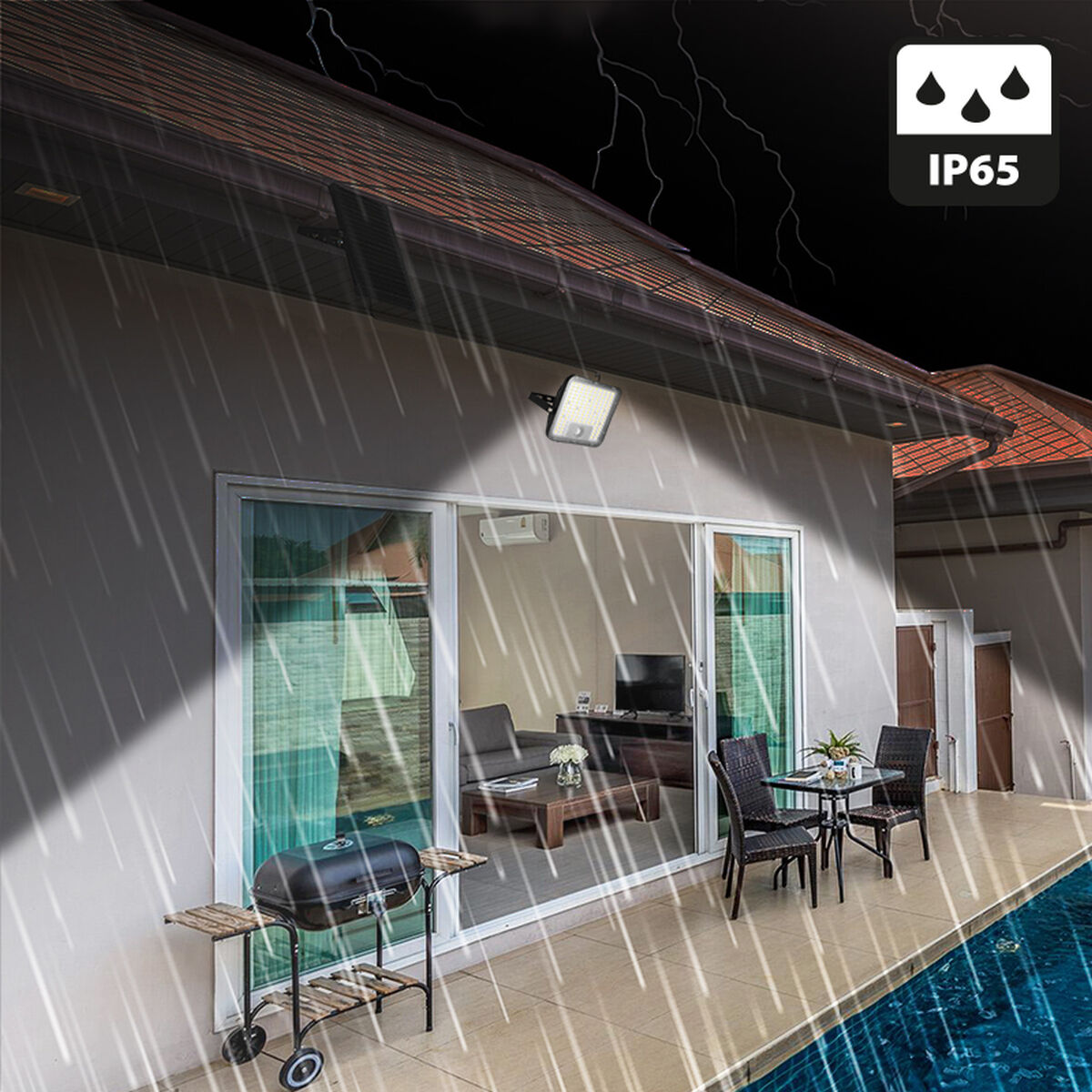 Solar lamp Velamp CUBE 9.600 lm 60 W 3000 K Natural Soft green