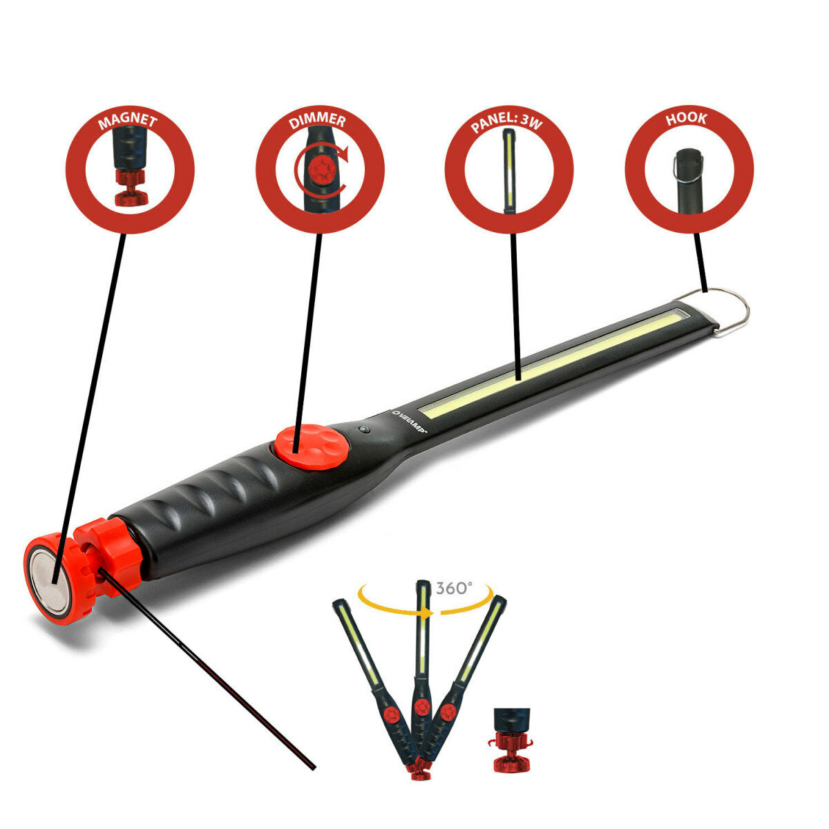 Torch Velamp BLACKMAN 3 W 150 Lm Rechargeable