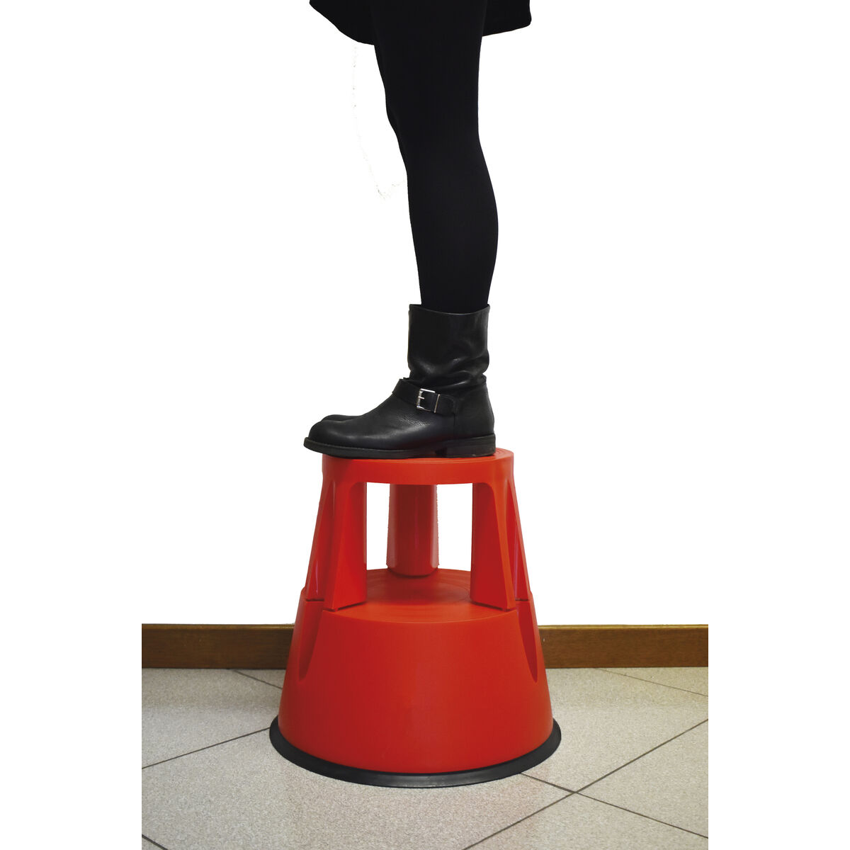 Stool GIERRE Red Plastic