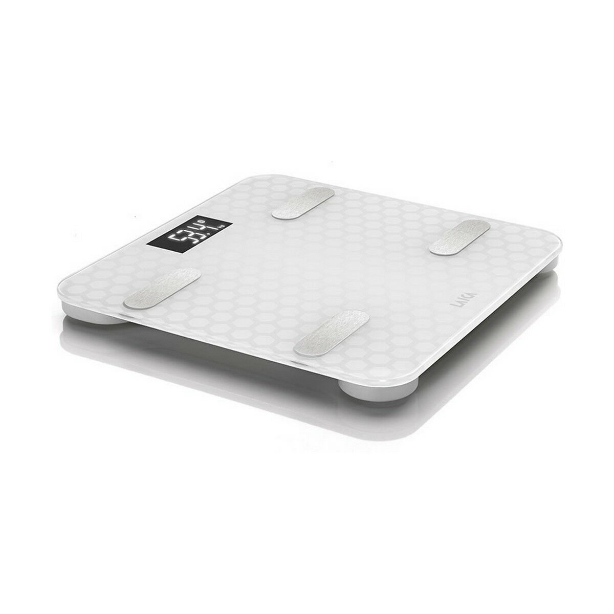 Digital Bathroom Scales LAICA White Silver Digital Bathroom Scales LAICA White Silver
