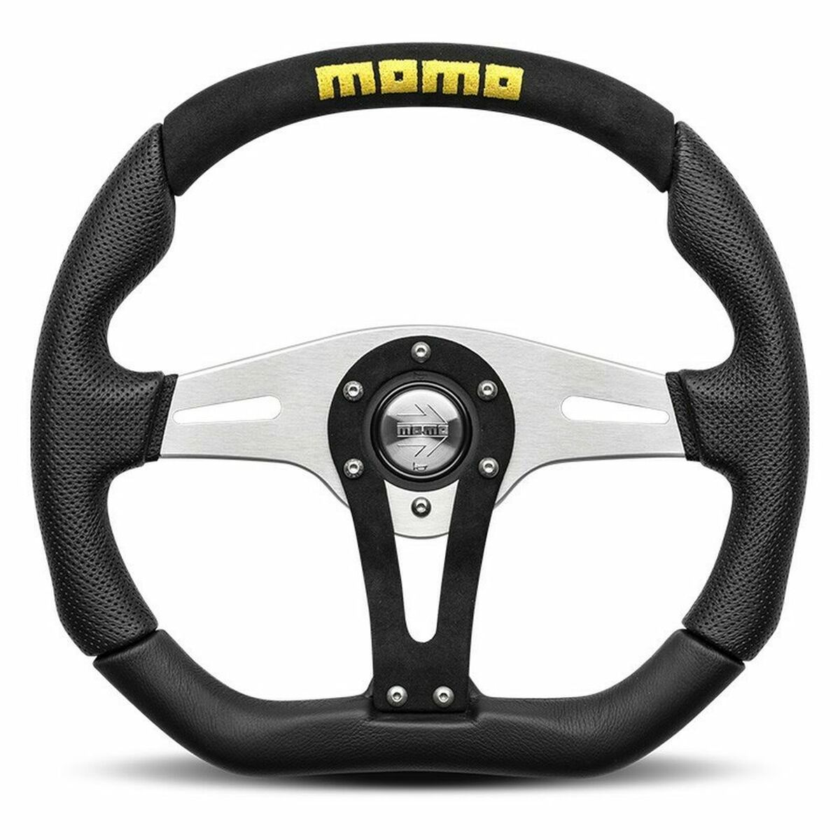 Racing Steering Wheel MOMO TREK Black Ø 35 cm Racing Steering Wheel MOMO TREK Black Ø 35 cm