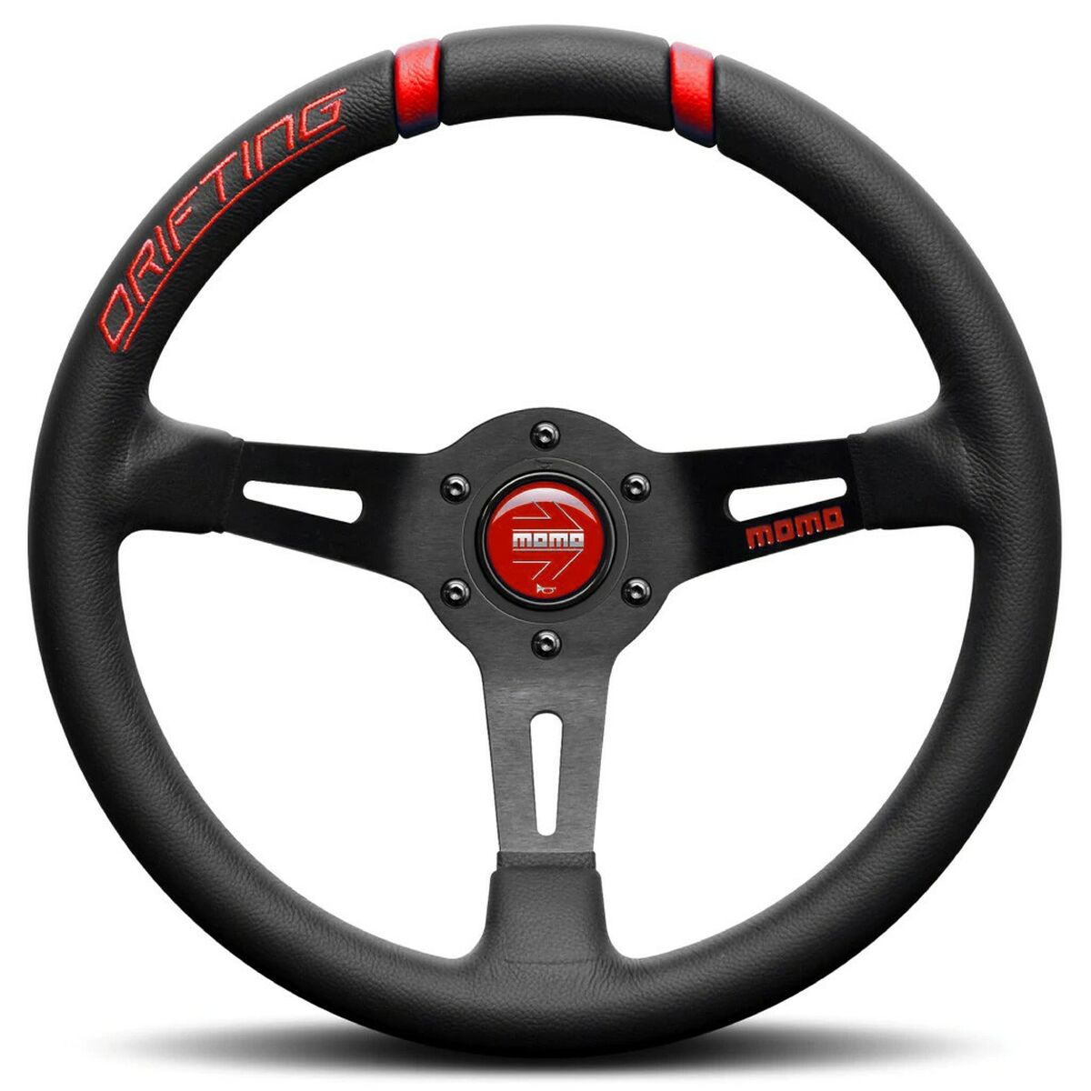 Racing Steering Wheel Momo DRIFTING Black/Red Ã 33 cm