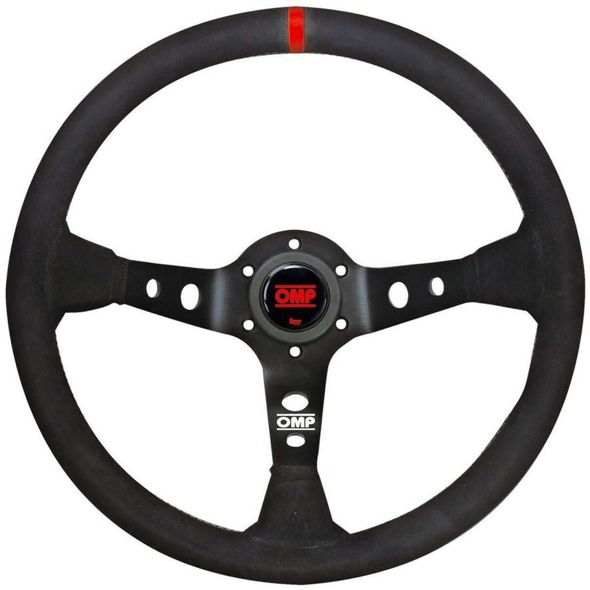 Racing Steering Wheel OMP OMPOD/1954/NR  35 cm Black/Red Black