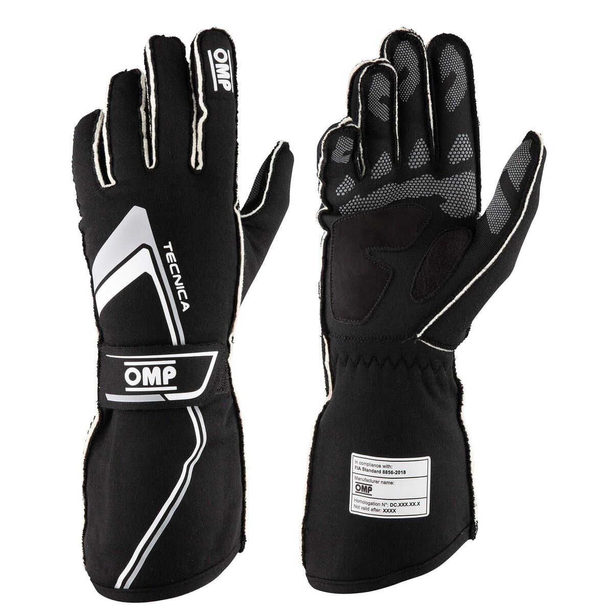 Gloves OMP TECNICA Black XL FIA 8856-2018 (1 Unit) Gloves OMP TECNICA Black XL FIA 8856-2018 (1 Unit)