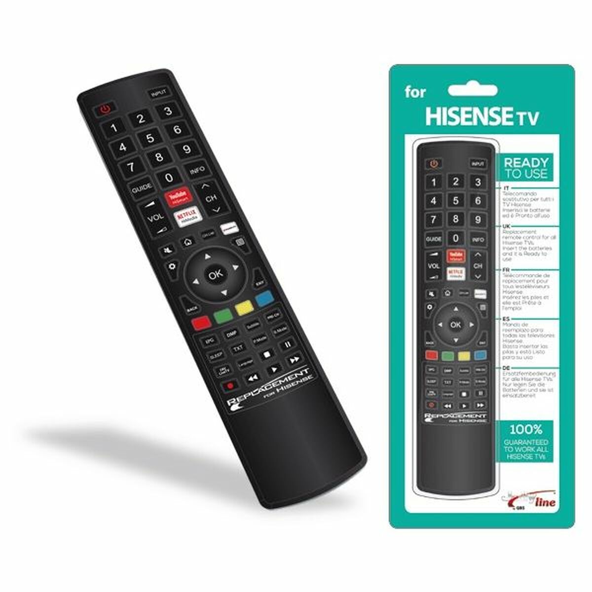 Universal Remote Control Hisense 1720 Black Universal Remote Control Hisense 1720 Black