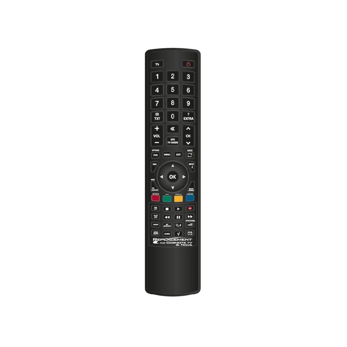 Universal Remote Control Panasonic 1722 Black