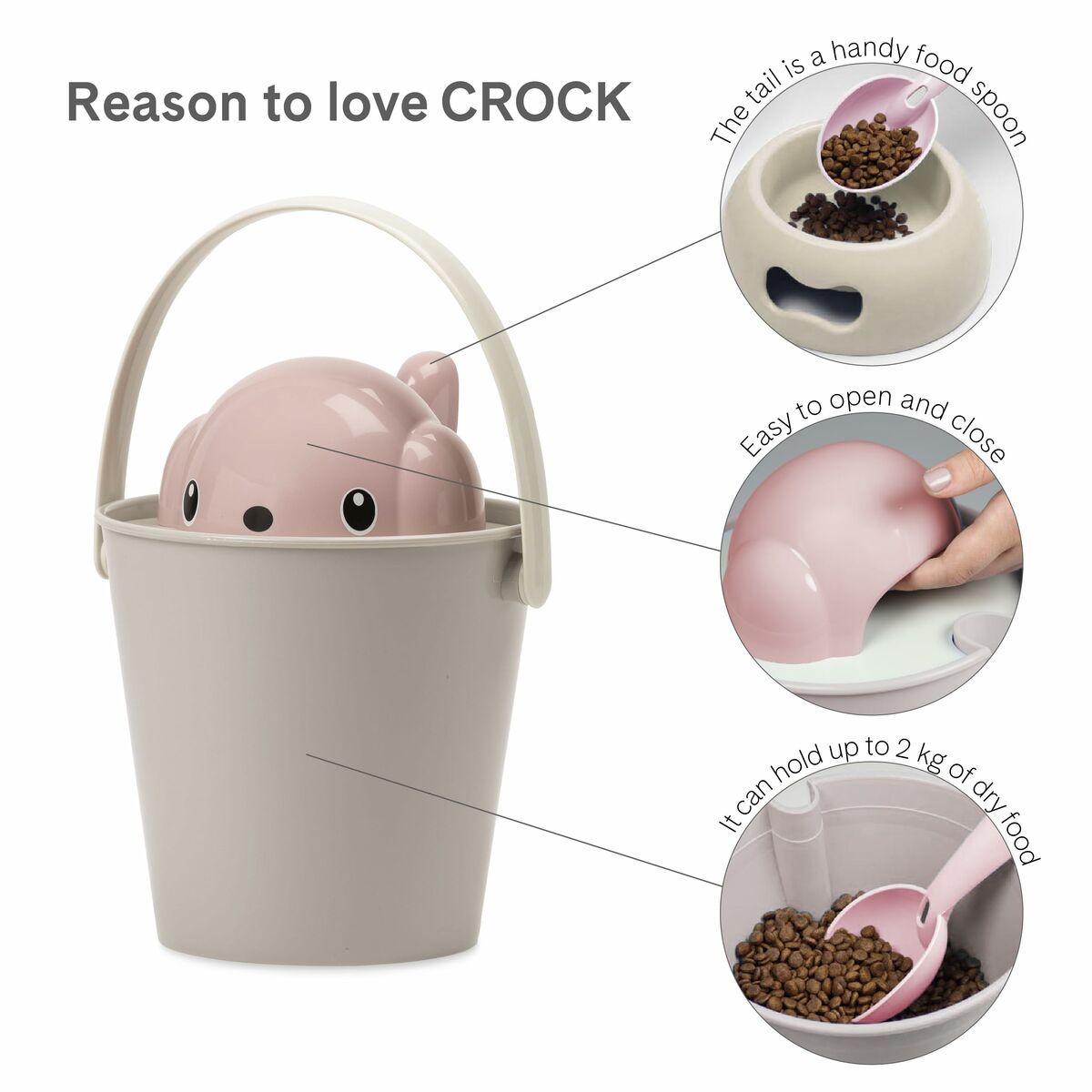 Pet food jar United Pets Pink 2 Kg