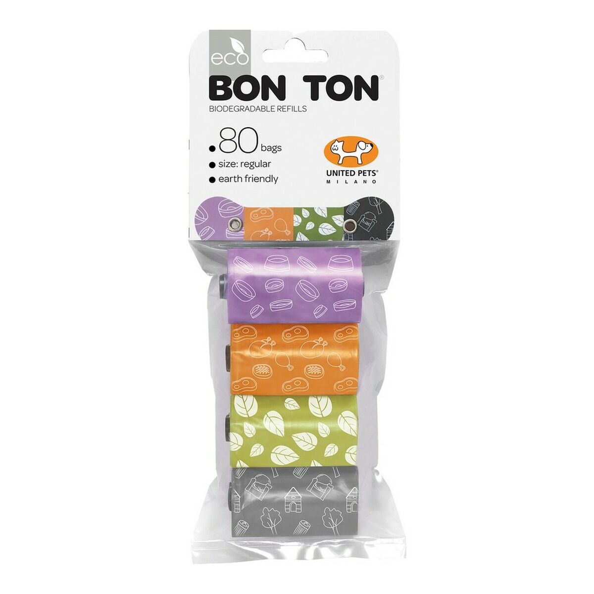 Sanitary bags United Pets Bon Ton Regular Dog Assorted colours (4 x 20 uds) Sanitary bags United Pets Bon Ton Regular Dog Assorted colours (4 x 20 uds)