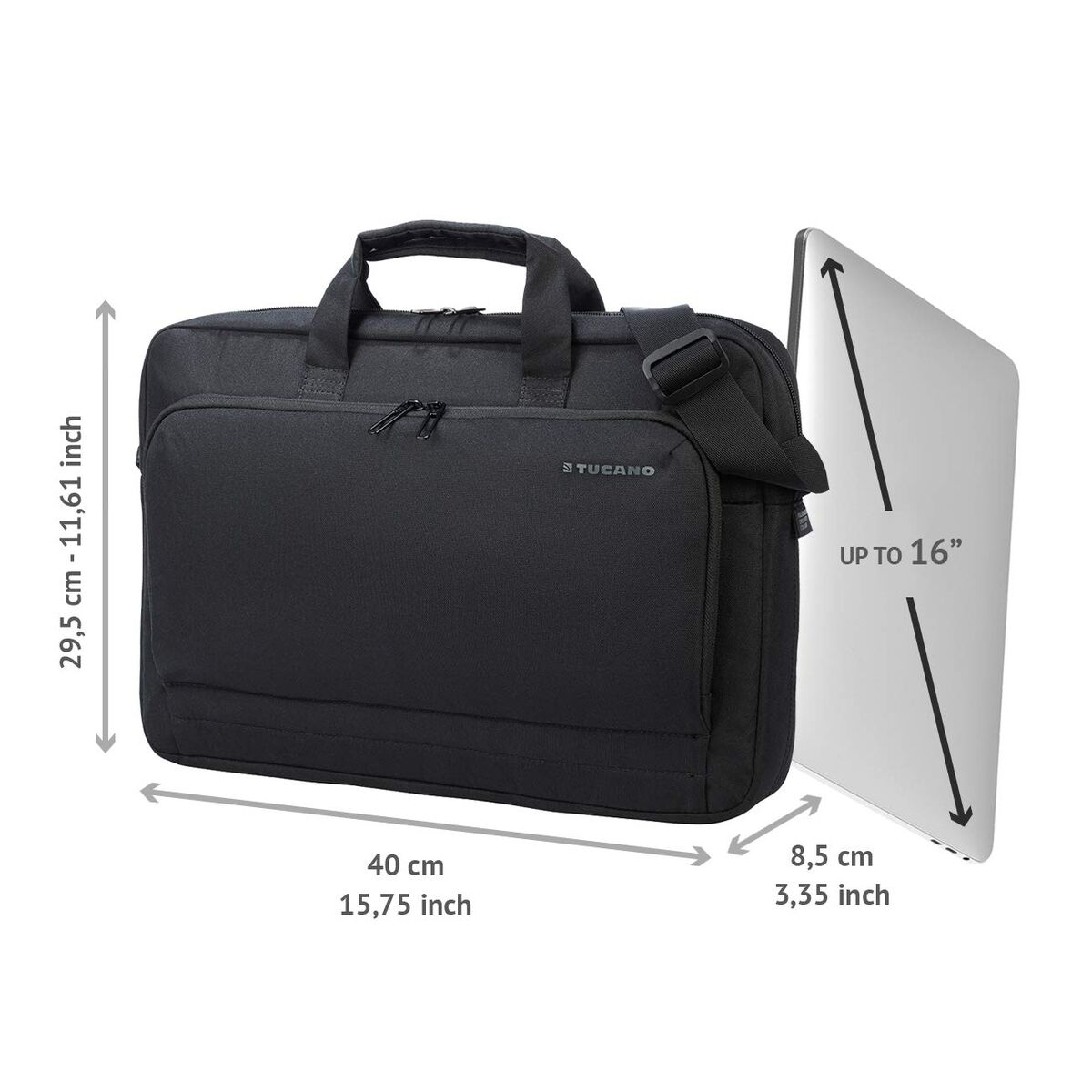 Laptop Case Tucano BSTN-BK Black 15,6”