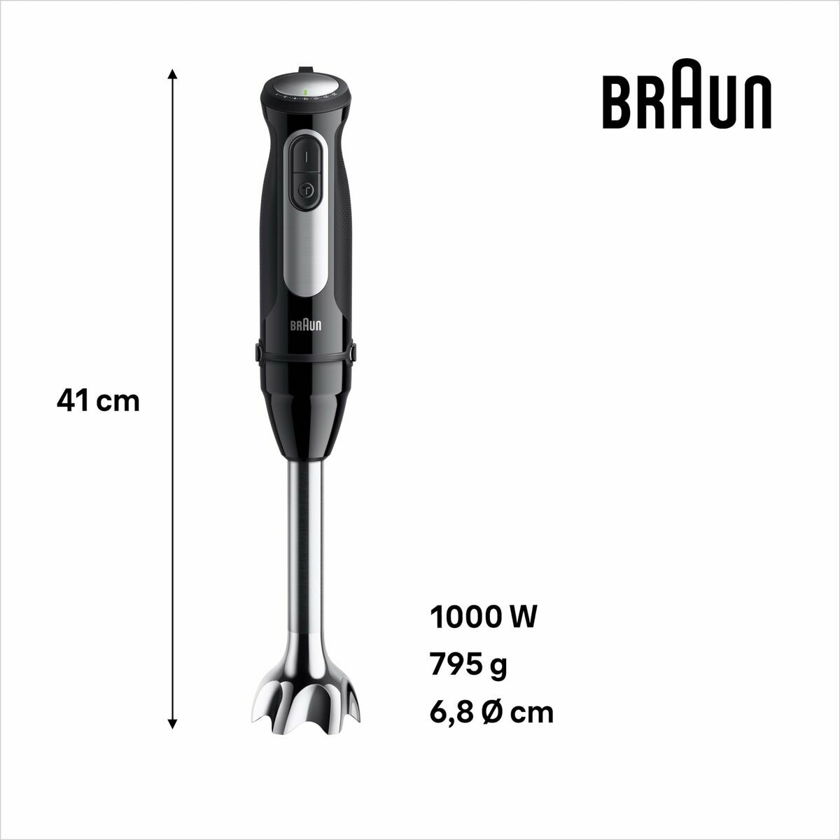 Hand-held Blender Braun MULTIQUICK 5 PRO MQ 55236 1000 W Black