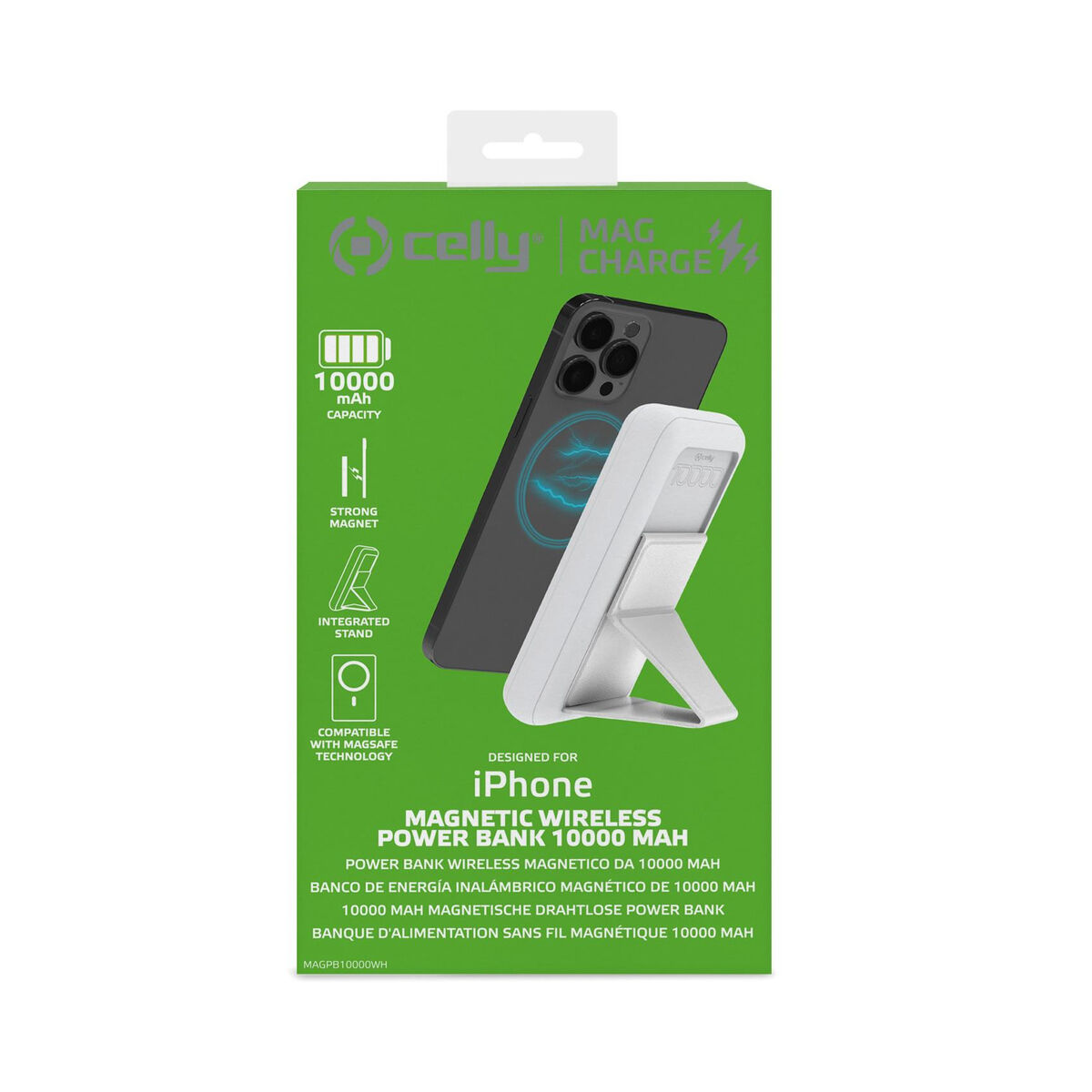 Powerbank Celly MAGPB10000WH White