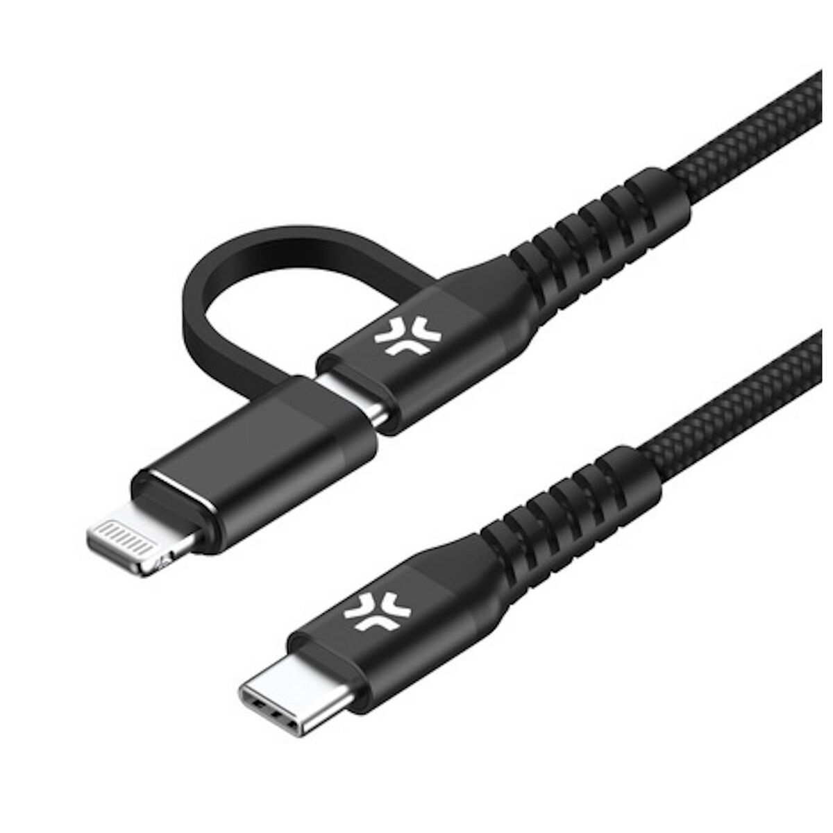 USB-C Cable Celly USBC2IN1BK Black 1 m 2 m