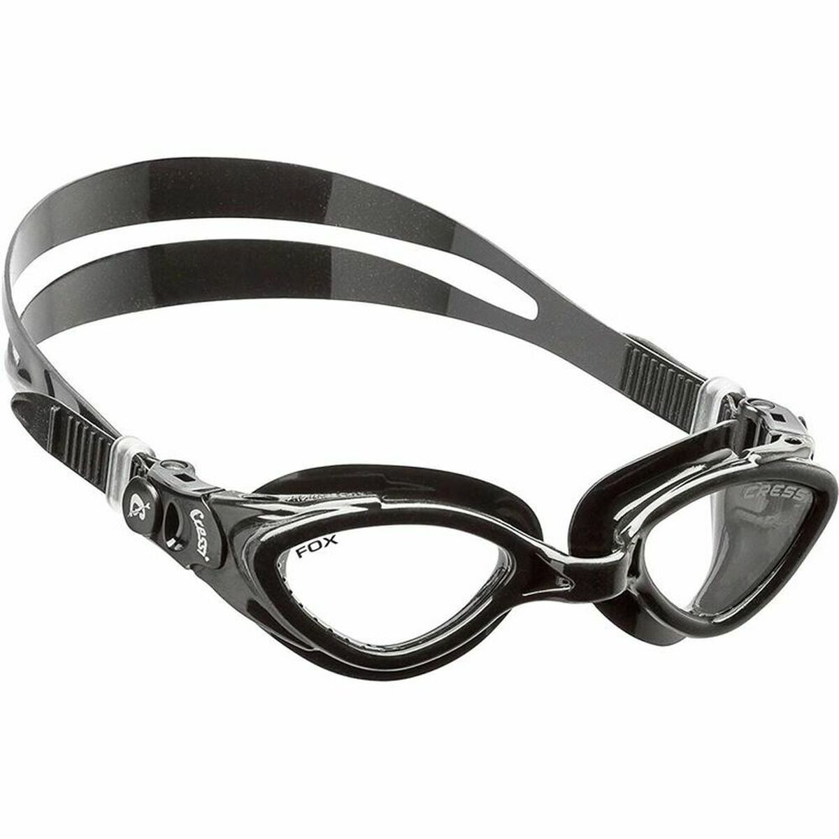 Swimming Goggles Cressi-Sub Sub Fox Black Adults Swimming Goggles Cressi-Sub Sub Fox Black Adults