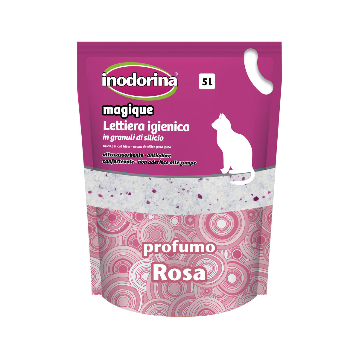 Cat Litter Inodorina MAGIQUE ROSE Roses 5 L Cat Litter Inodorina MAGIQUE ROSE Roses 5 L