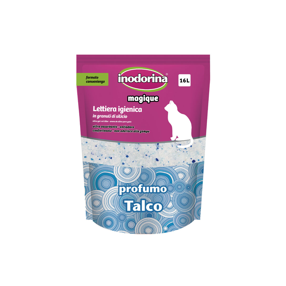 Cat Litter Inodorina MAGIQUE TALCO Talcum Powder 16 L Cat Litter Inodorina MAGIQUE TALCO Talcum Powder 16 L
