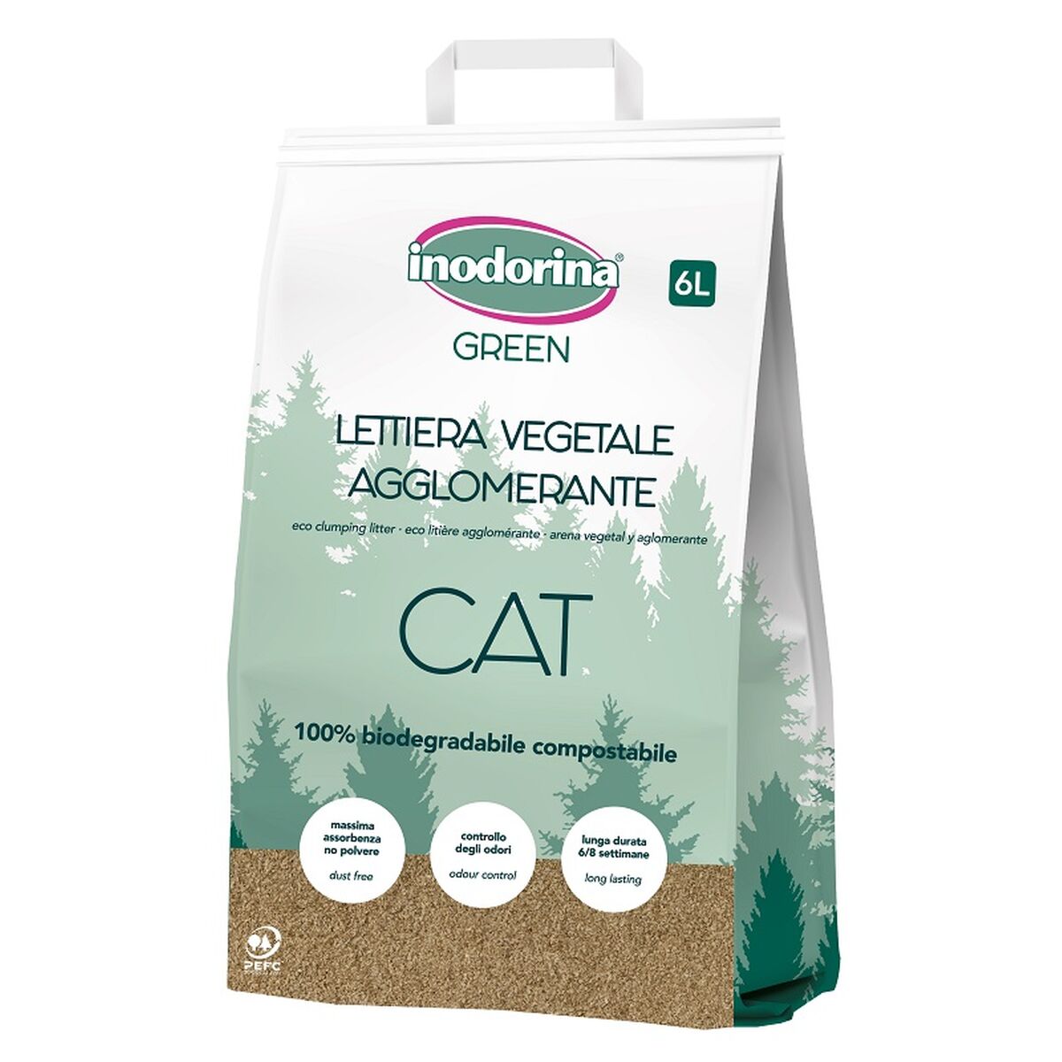 Cat Litter Inodorina Perfume free 6 L Cat Litter Inodorina Perfume free 6 L