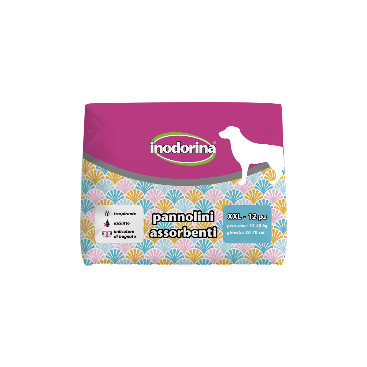 Disposable nappies Inodorina 50 + 70 cm 12 Units