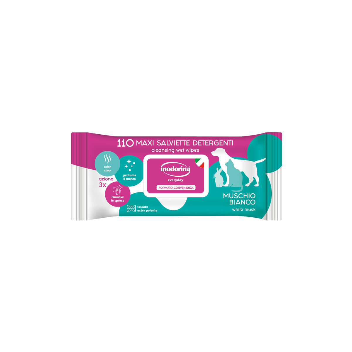 Wet Wipes for Pets Inodorina 110 Units Wet Wipes for Pets Inodorina 110 Units