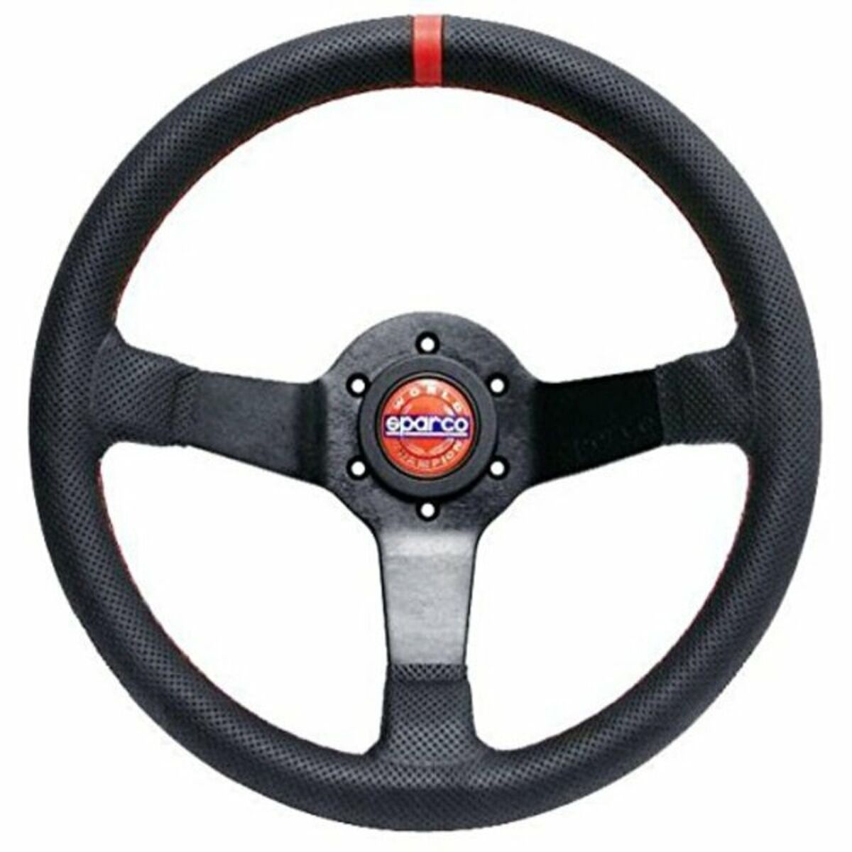 Racing Steering Wheel Sparco CHAMPION Black 35 cm Racing Steering Wheel Sparco CHAMPION Black 35 cm