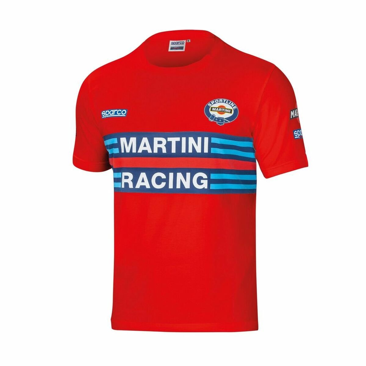 Mens Short Sleeve T-Shirt Sparco Martini Racing Red