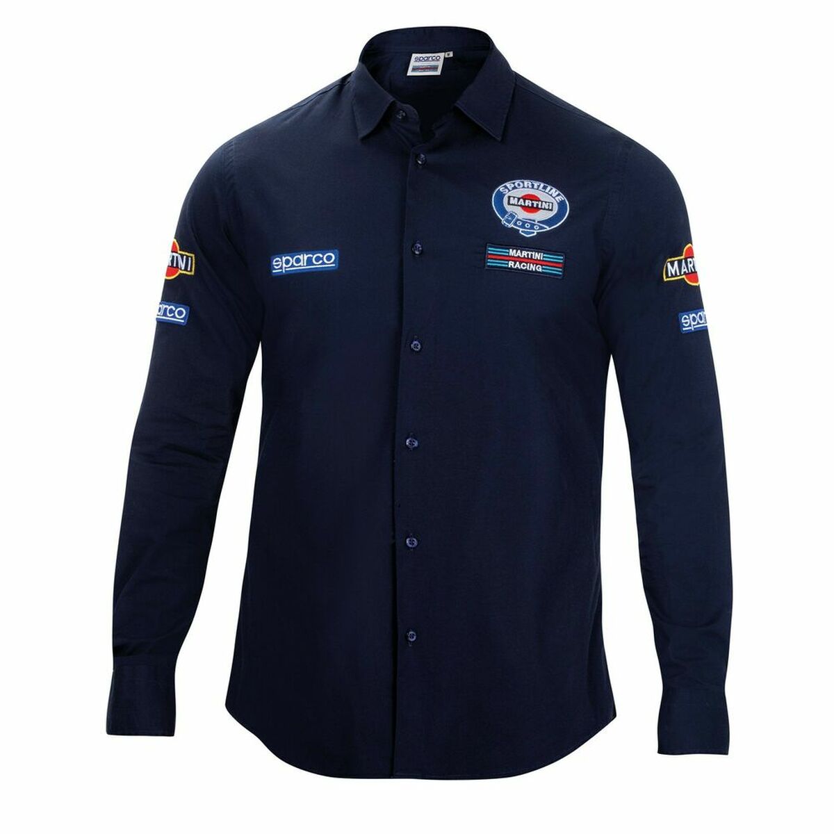 Mens Long Sleeve Shirt Sparco Martini Racing Size XL Navy Blue