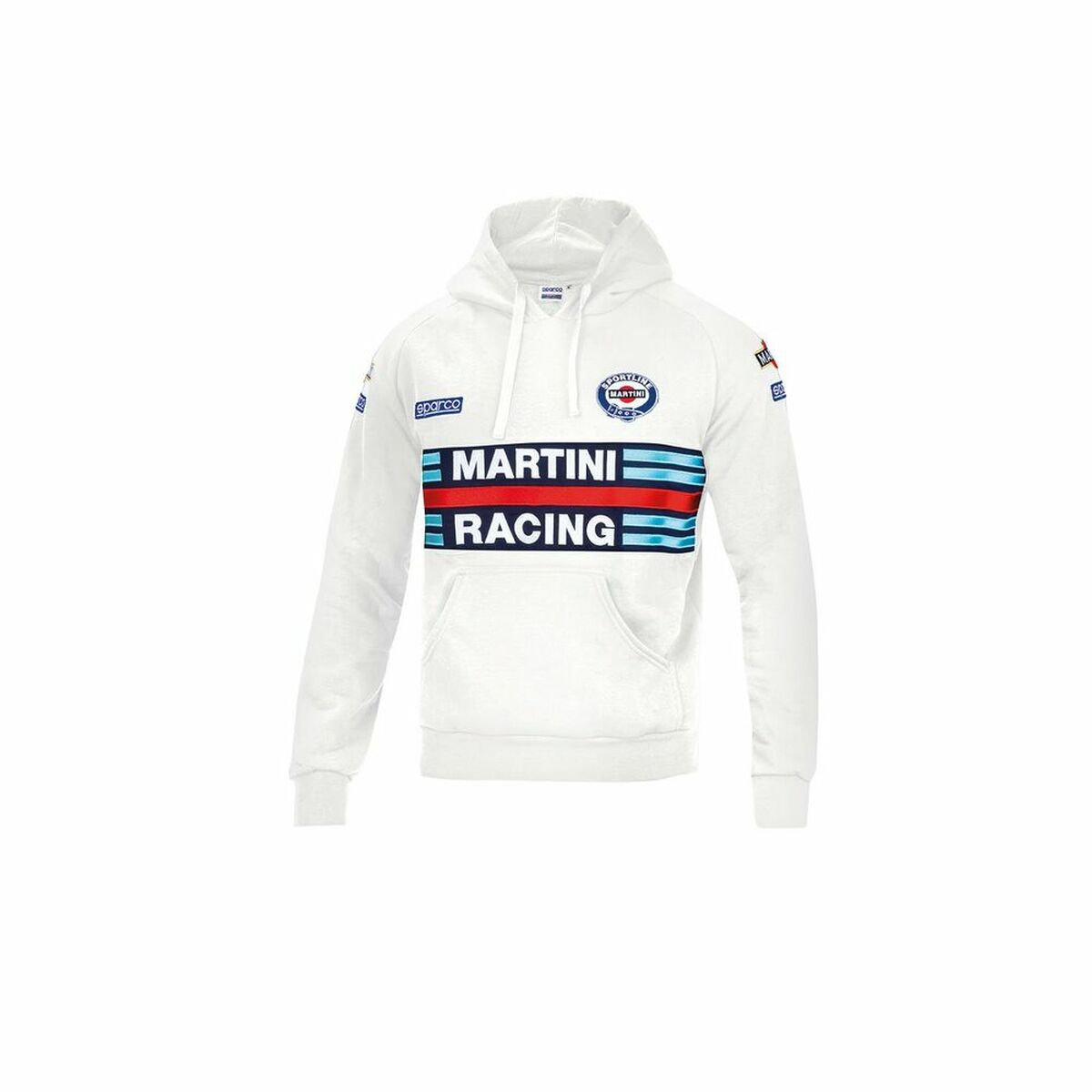 Men’s Hoodie Sparco Martini Racing White Men’s Hoodie Sparco Martini Racing White