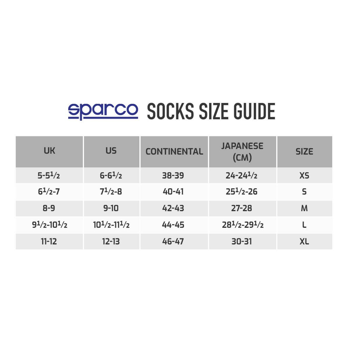 Socks Sparco R573-RW4 White (L)