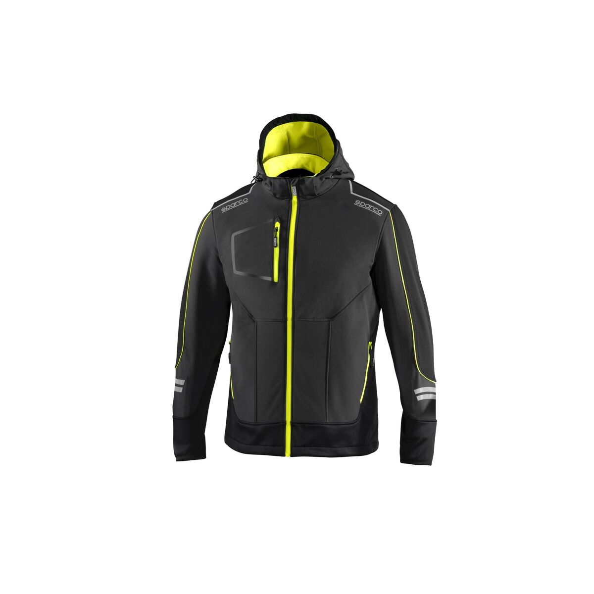 Men’s Sports Jacket Sparco Tech TW Yellow Grey Men’s Sports Jacket Sparco Tech TW Yellow Grey