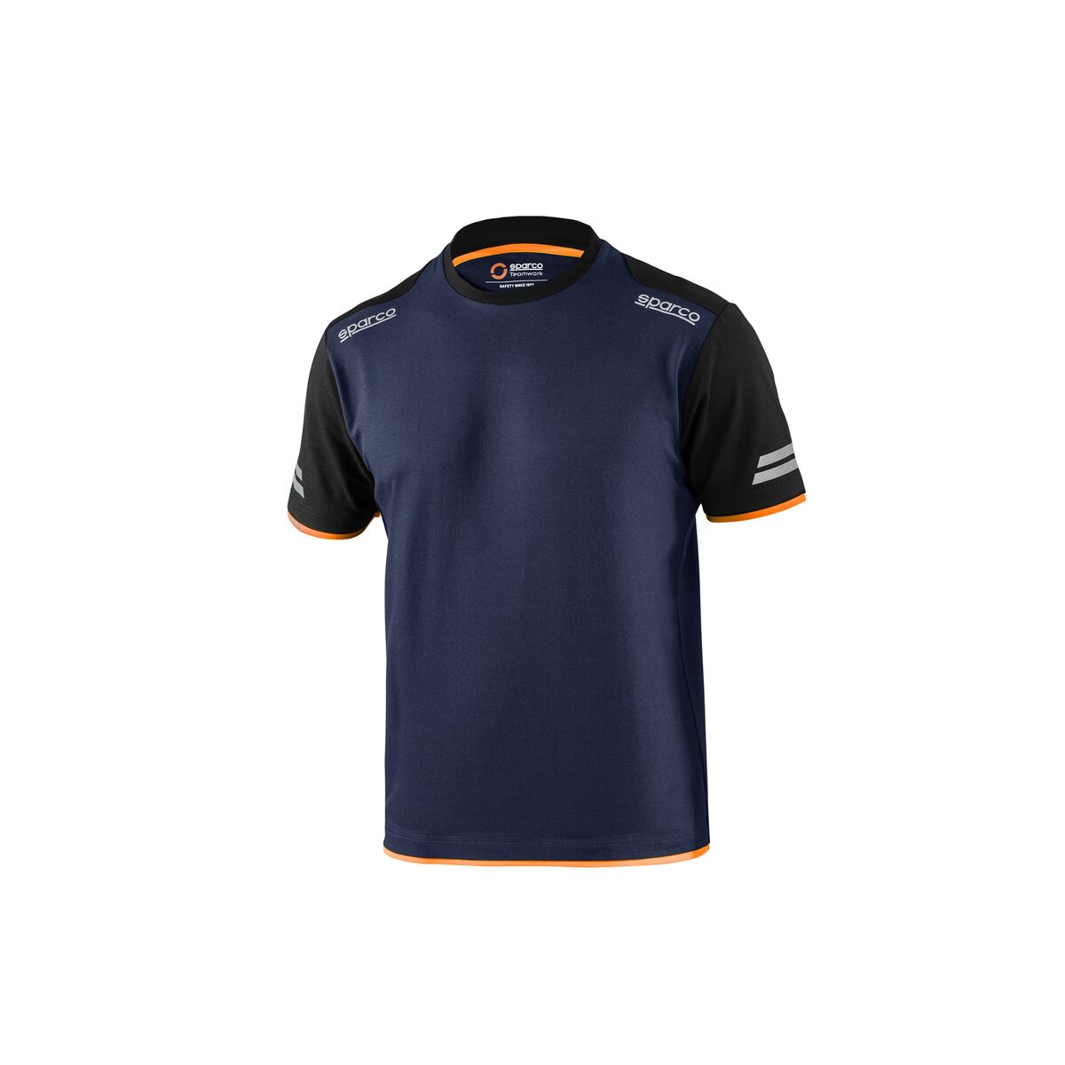 Men’s Short Sleeve T-Shirt Sparco TW Blue Orange Dark blue Men’s Short Sleeve T-Shirt Sparco TW Blue Orange Dark blue