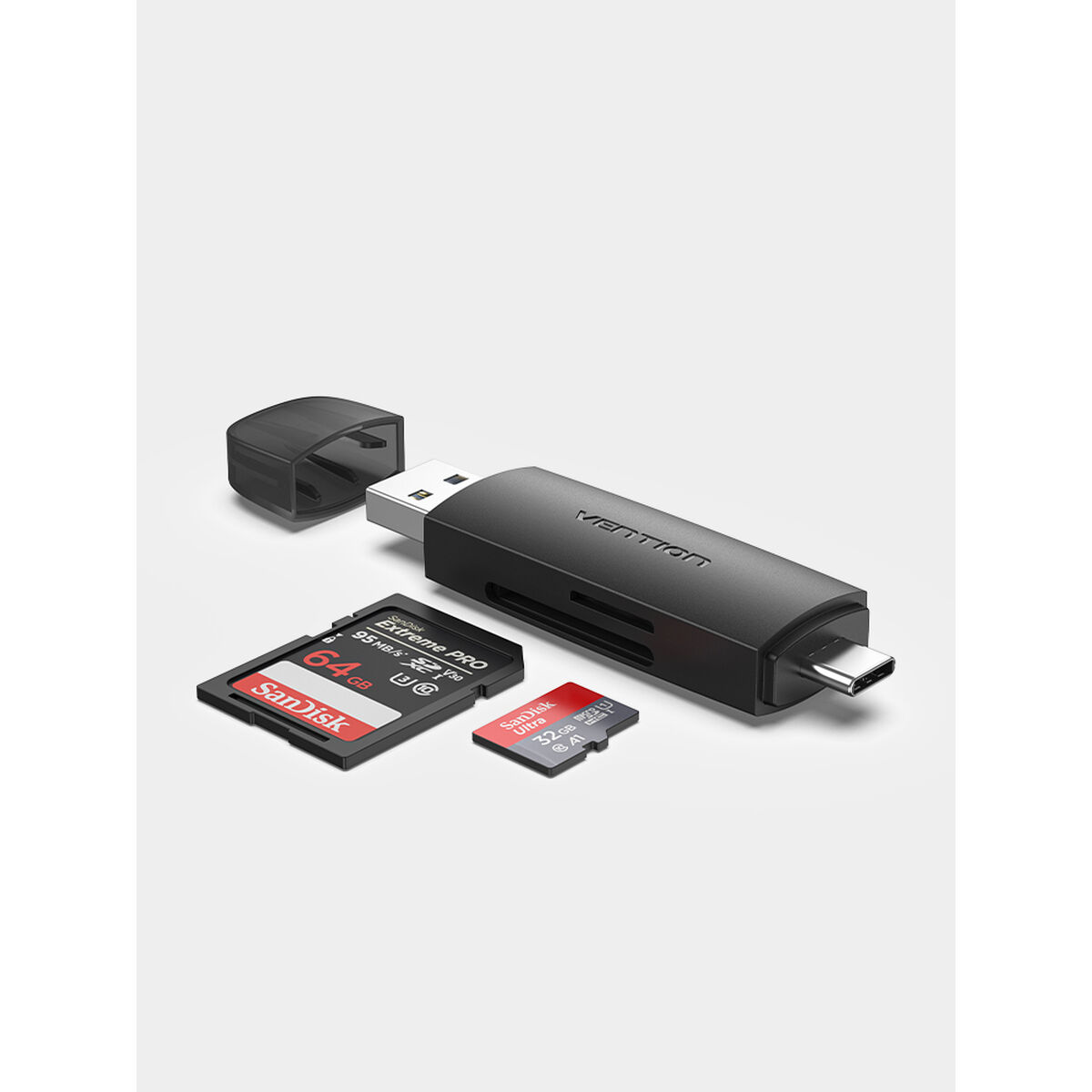 External Card Reader Vention CLKB0 Black
