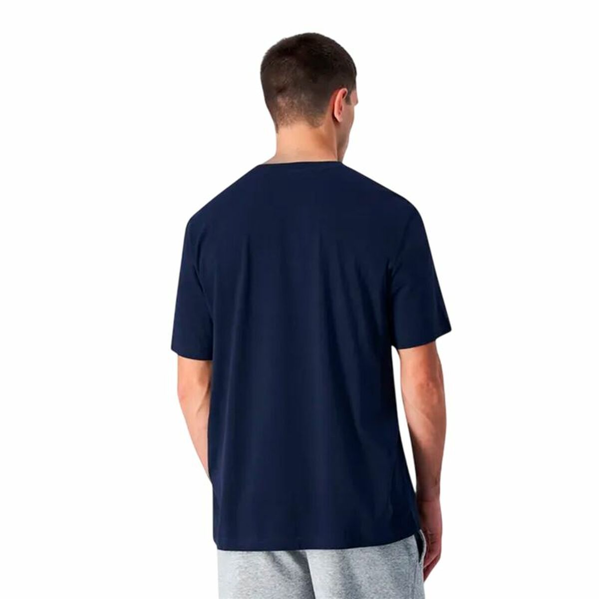 Men’s Short Sleeve T-Shirt Champion Champion Crewneck Navy Blue
