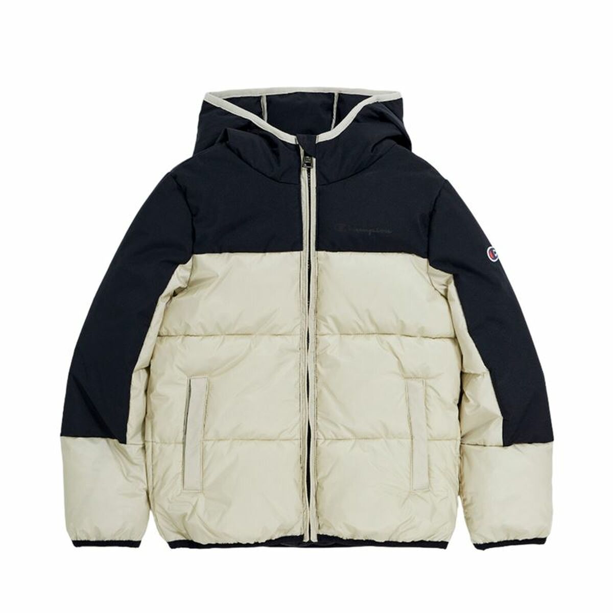 Men’s Sports Jacket Champion Hooded Beige