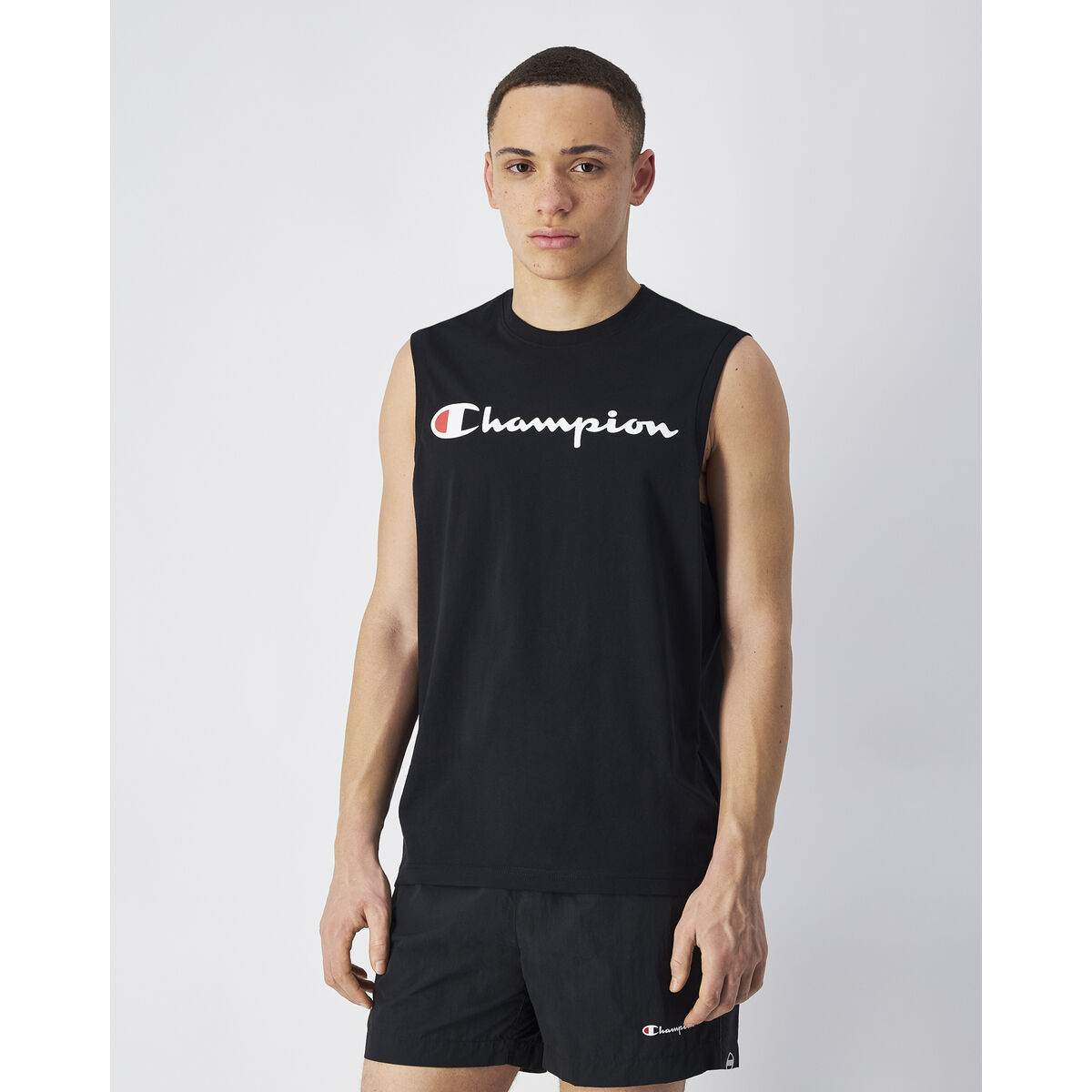 Men’s Sleeveless T-shirt Champion CHAMPION TANK 220778 NBK Black
