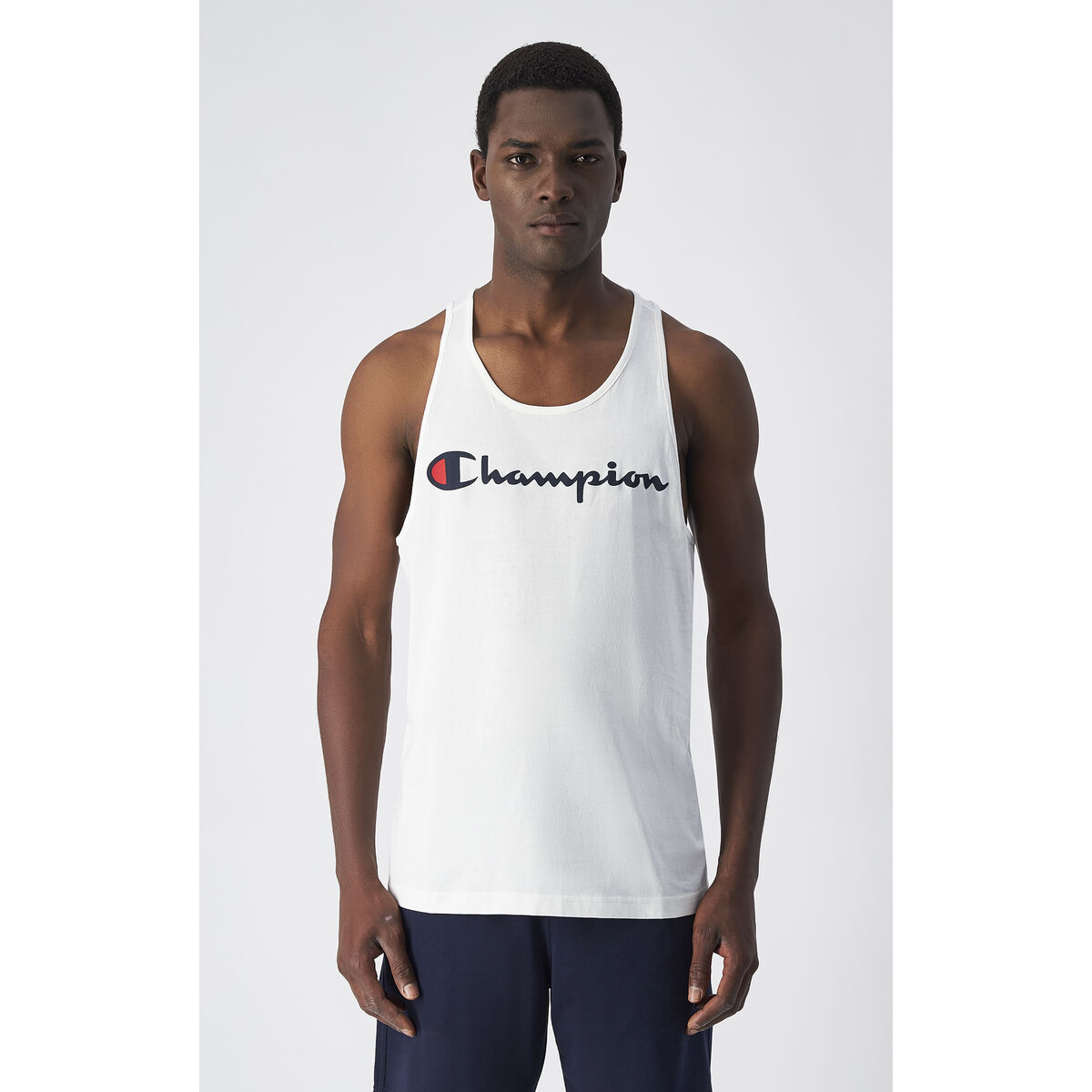 Men’s Sleeveless T-shirt Champion CHAMPION TANK 220780 White