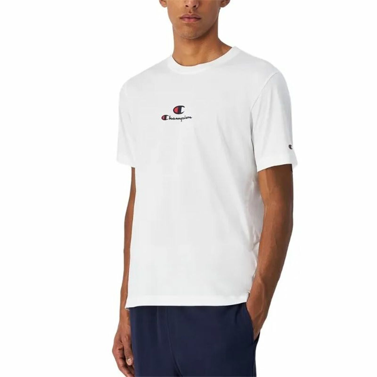 Menâs Short Sleeve T-Shirt Champion Champion SS White Menâs Short Sleeve T-Shirt Champion Champion SS White