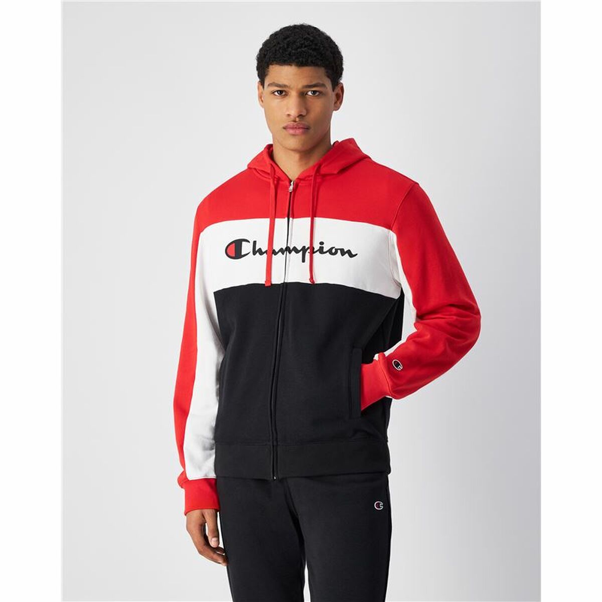 Tracksuit for Adults Champion Champion Full Zip Suit Black Red Men