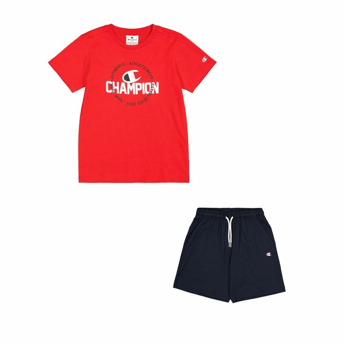 Children’s Sports Outfit Champion Red Navy Blue Children’s Sports Outfit Champion Red Navy Blue