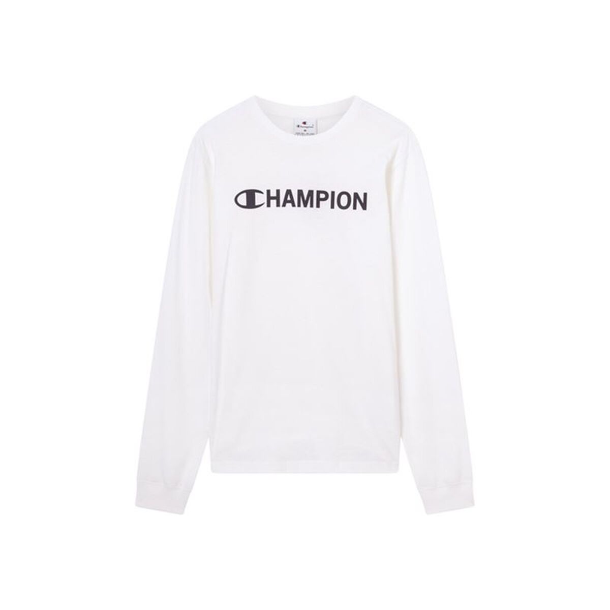 Men’s Long Sleeve T-Shirt Champion Graphic Shop White Men’s Long Sleeve T-Shirt Champion Graphic Shop White