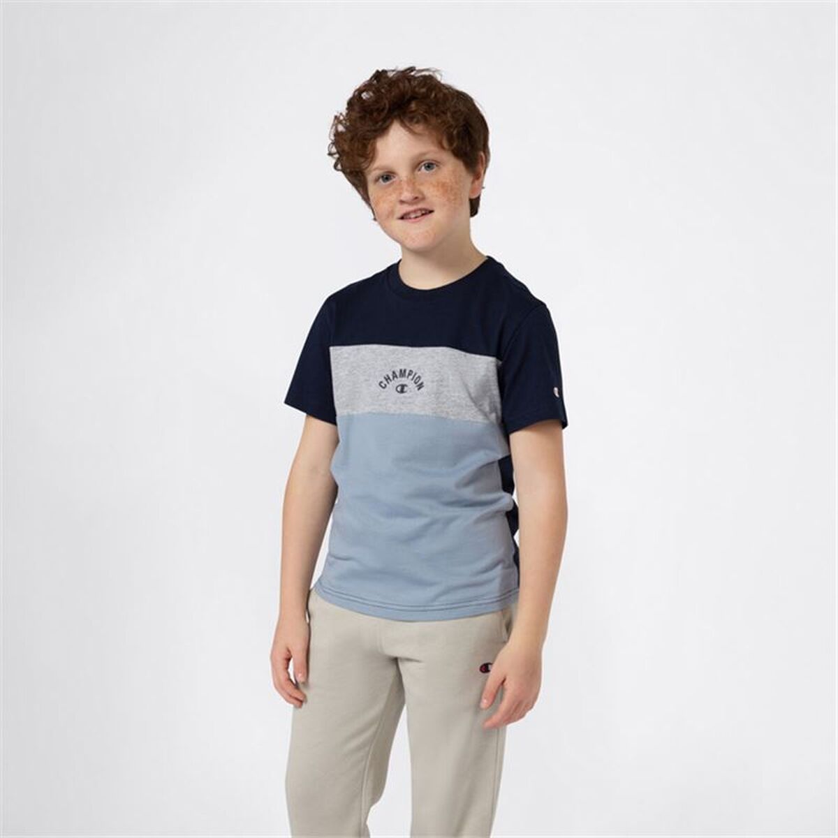 Child’s Short Sleeve T-Shirt Champion Icons Plus Sky blue