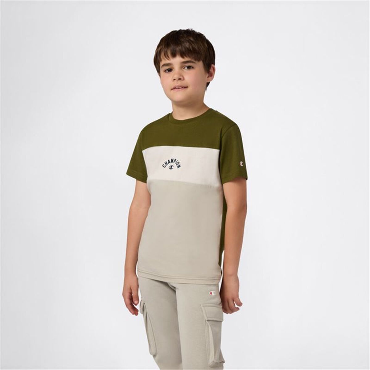 Child’s Short Sleeve T-Shirt Champion Icons Plus Olive