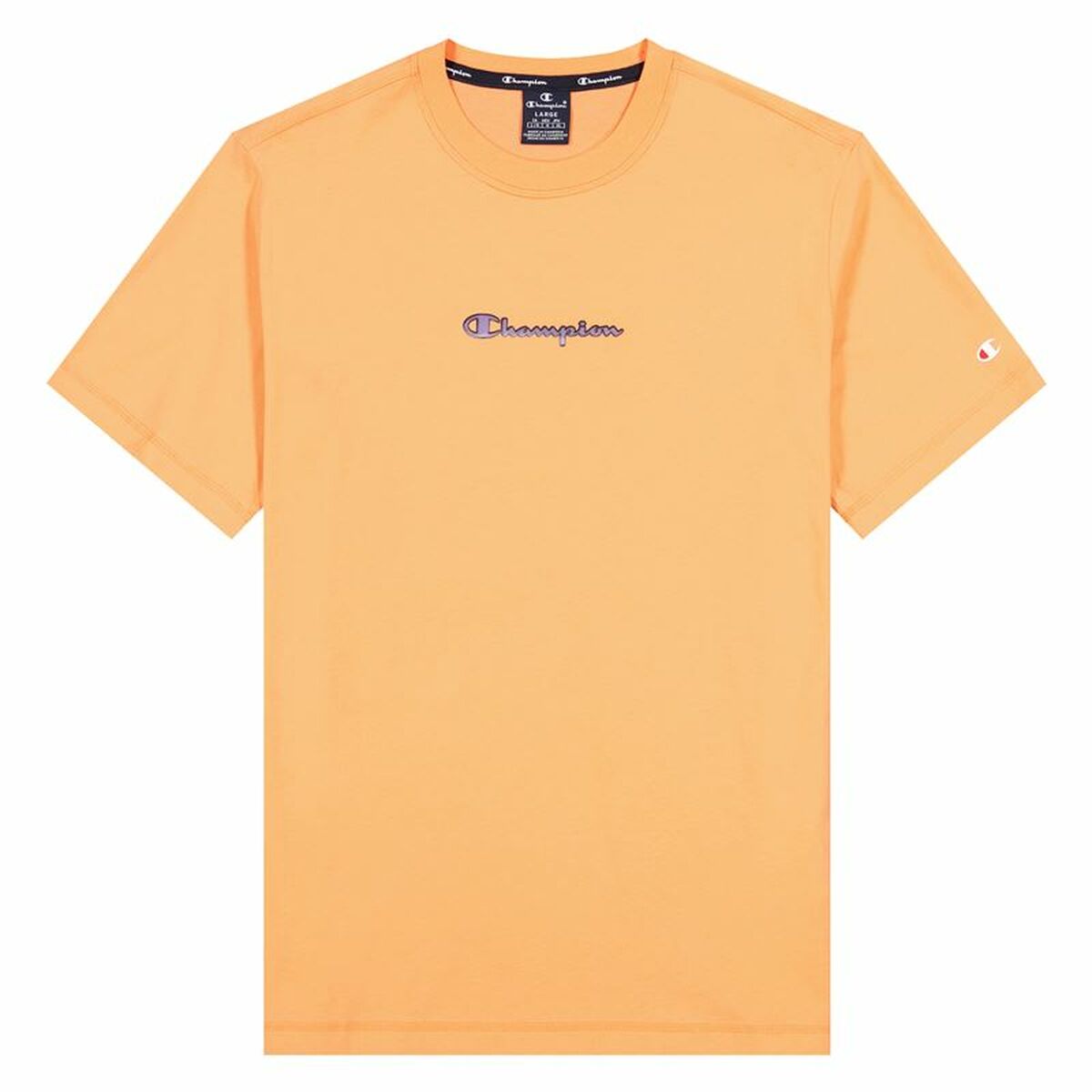 Short Sleeve T-Shirt Champion Crewneck M Orange Short Sleeve T-Shirt Champion Crewneck M Orange