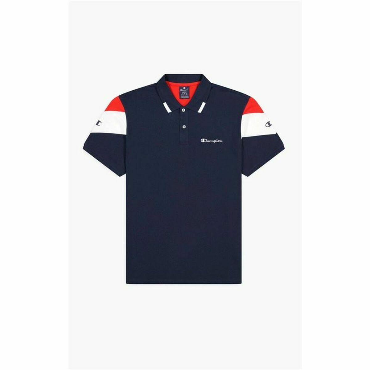 Menâs Short Sleeve Polo Shirt Champion Navy Blue Menâs Short Sleeve Polo Shirt Champion Navy Blue