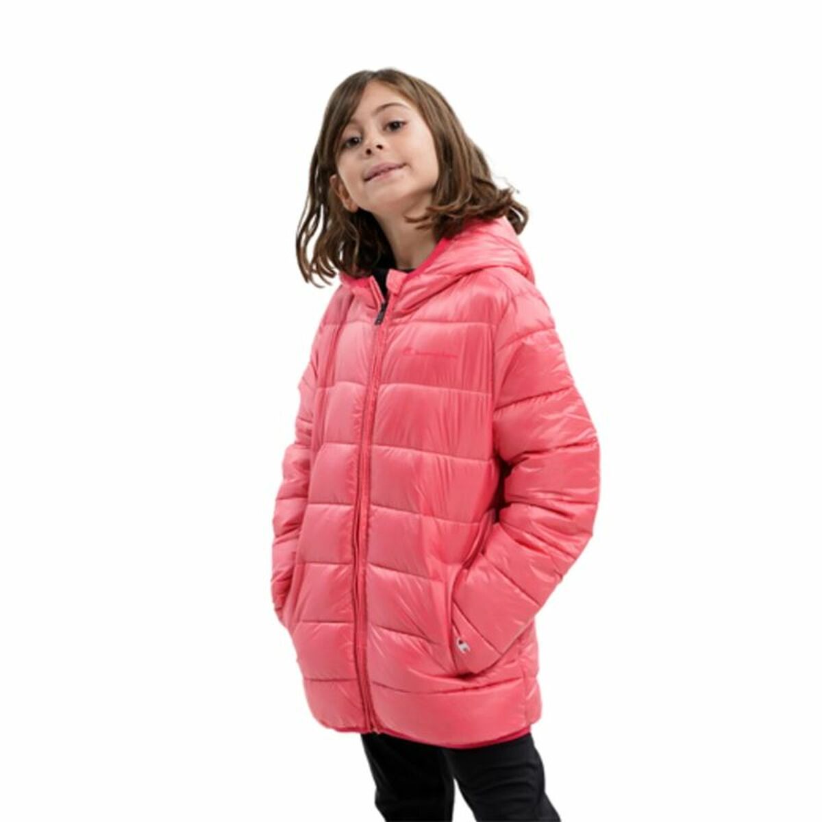 Children’s Sports Jacket Champion White Dark pink