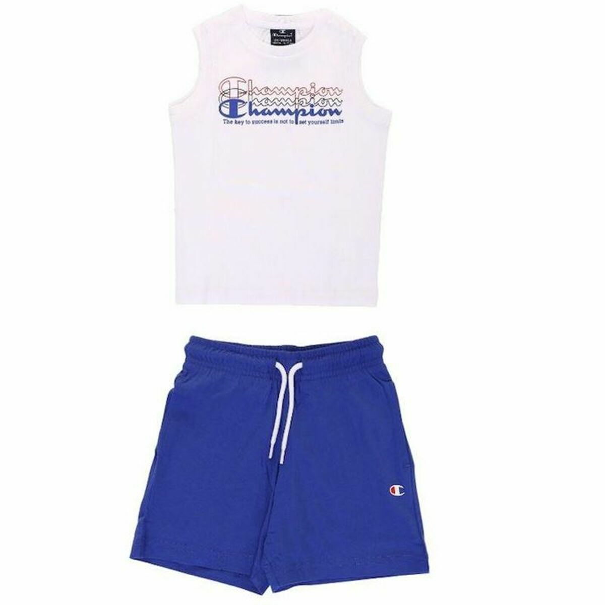Children’s Sports Outfit Champion White 2 Pieces Blue