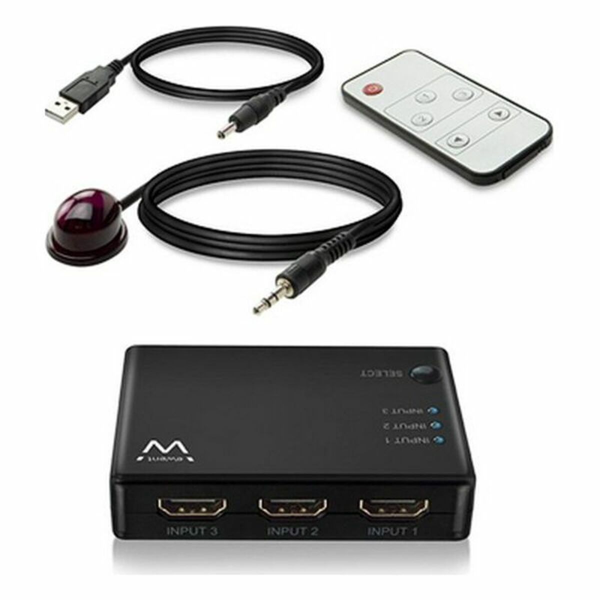 AV Adapter/Converter Ewent EW3730 HDMI 4K Black AV Adapter/Converter Ewent EW3730 HDMI 4K Black