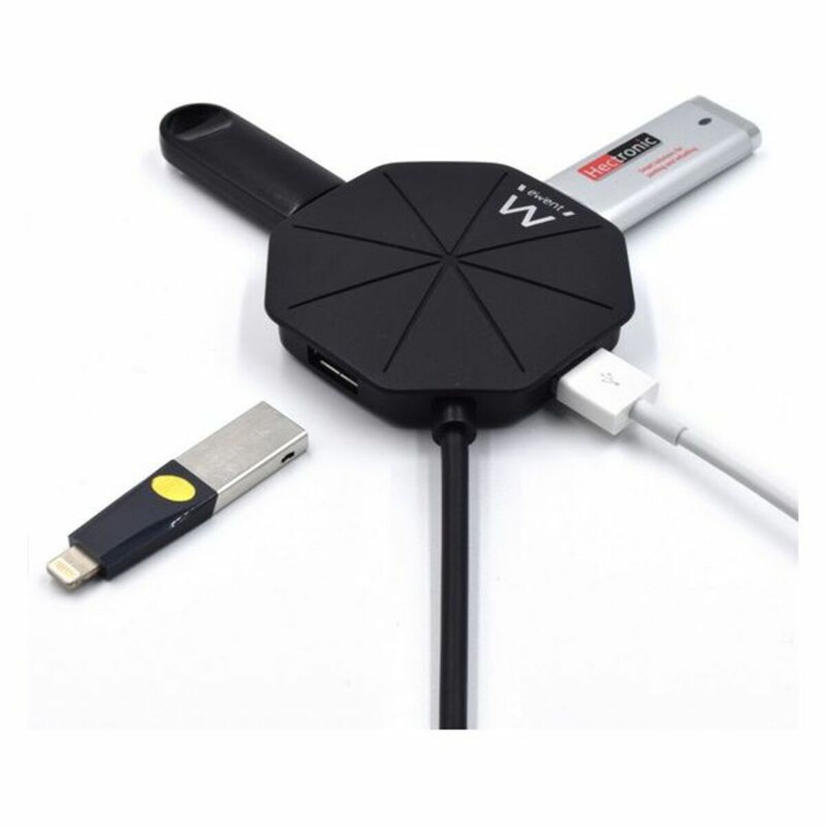 4-Port USB Hub Ewent EW1138 Black