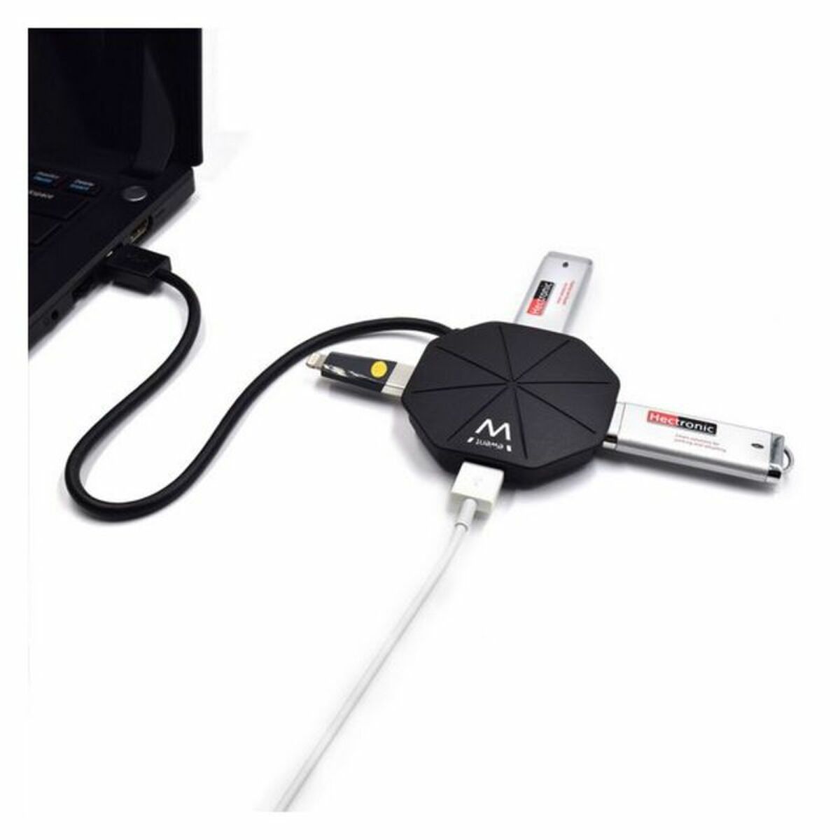 4-Port USB Hub Ewent EW1138 Black