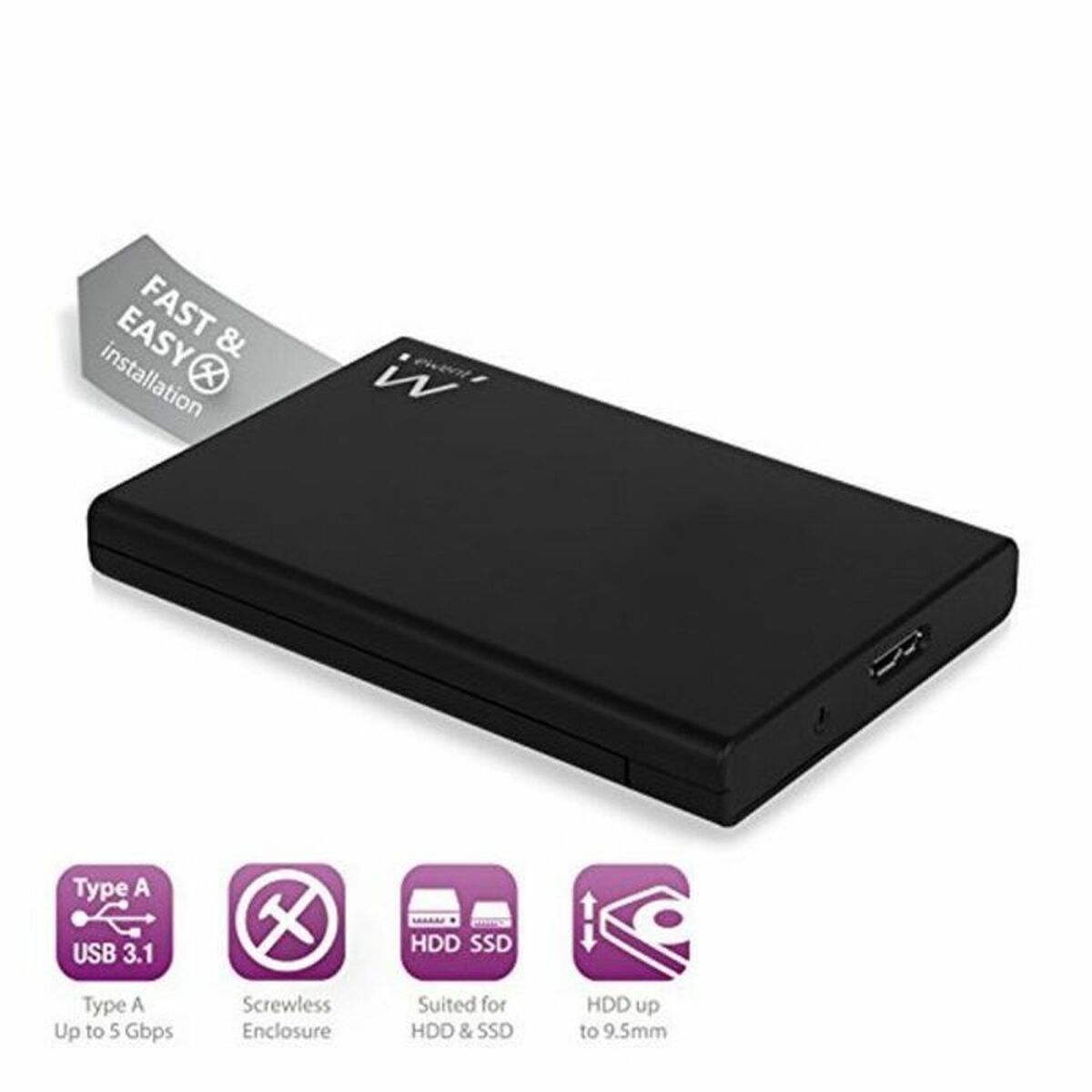 External Box Ewent EW7044 2.5″ HD/SSD USB 3.0 USB 3.0 SATA
