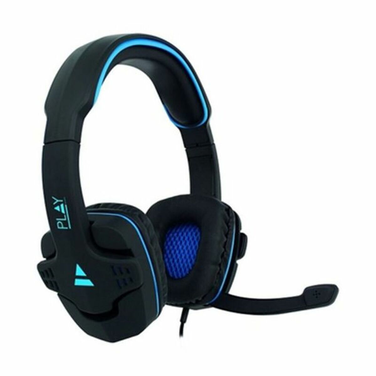 Gaming Headset with Microphone Ewent PL3320 Black Blue Gaming Headset with Microphone Ewent PL3320 Black Blue