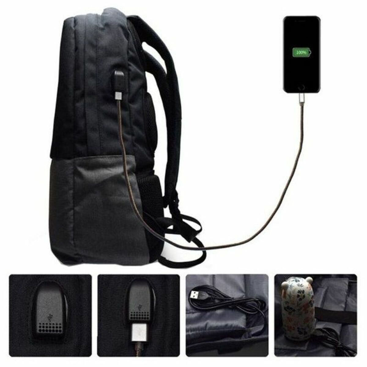 Laptop and Tablet Backpack Ewent EW2529 Black Grey 17″ 17,3″